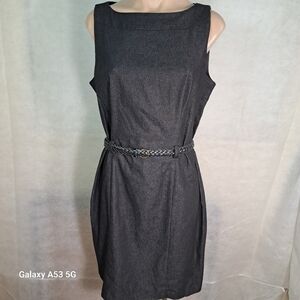 AGB Black Denim Sleeveless Shift Dress Women's Size 12